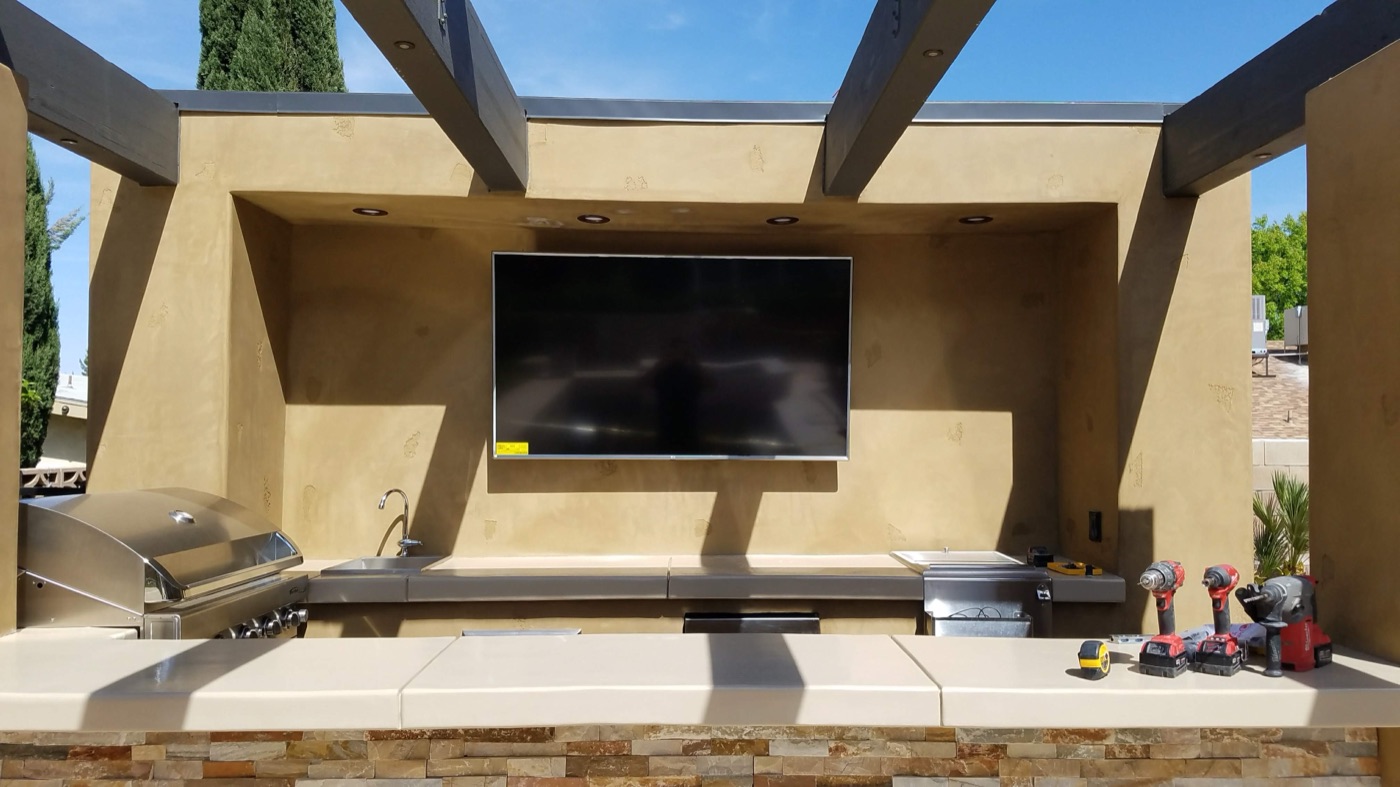 Structured cabling and network work in progress during a Las Vegas AV installation